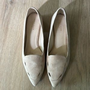 Cole Haan Leah Skimmer Flat nude suede 9M